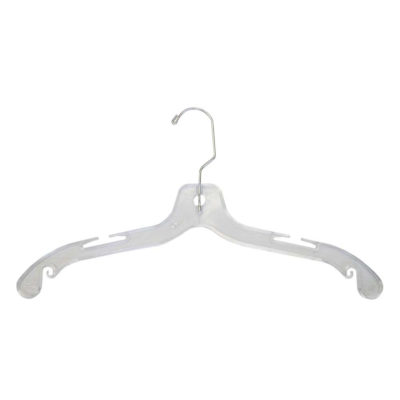 Clear dress hanger for retail