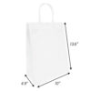 Vanity 10 x 5 x 13" <br>40% Recycled White Paper Shopping Bags 25/pkg - Image 2