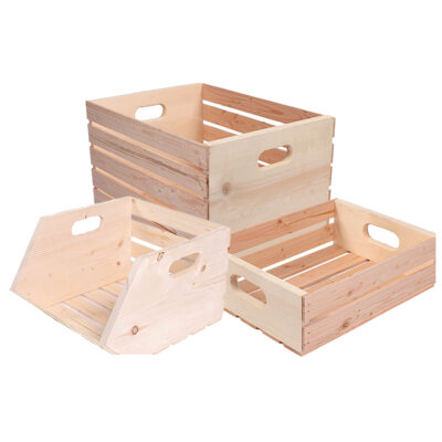 Pine Wood Crates & Trays