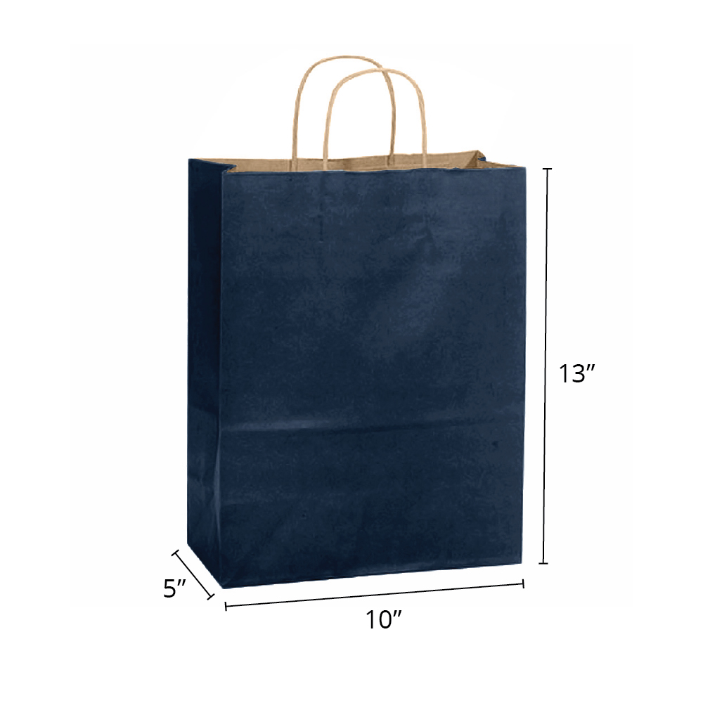 Vanity 10 x 5 x 13" <br>Navy Paper Shopping Bags - Image 2