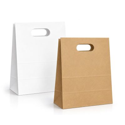 Recycled Paper Bags with Die Cut Handles