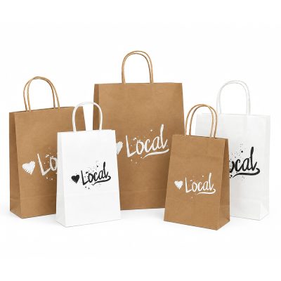 LOVE LOCAL Paper Shopping Bags