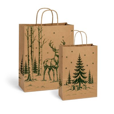 Woodland Christmas Shopping Bags